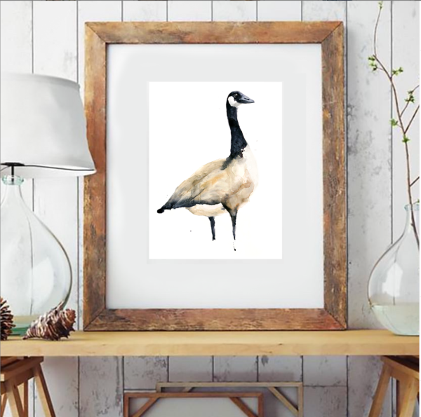 Watercolor Goose Painting